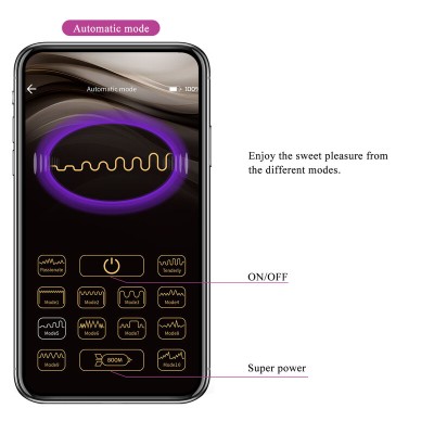 PRETTY LOVE HECTOR VIBRADOR ELECTROSHOCK POR CONTROL POR APP LILA