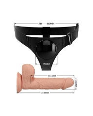 PRETTY LOVE HARNESS BRIEFS ARNES UNIVERSAL CON DILDO JERRY 218 CM NATURAL