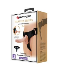 PRETTY LOVE HARNESS BRIEFS ARNES UNIVERSAL CON DILDO KEVIN 19 CM NATURAL