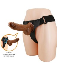 PRETTY LOVE HARNESS BRIEFS ARNES UNIVERSAL CON DILDO MICHEAL 20 CM NEGRO