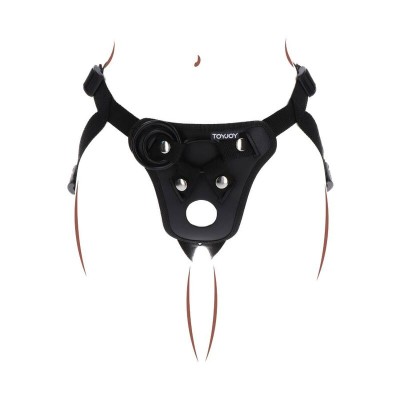 GET REAL STRAP ON PLEASURE HARNES NEGRO