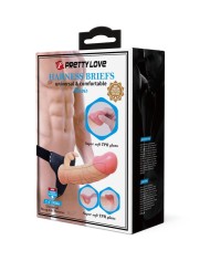PRETTY LOVE MAVIS HARNESS BRIEFS UNIVERSAL CON DILDO 19 CM NATURAL