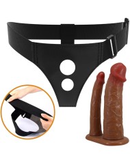 PRETTY LOVE KEAVEN HARNESS BRIEFS UNIVERSAL COMFORTABLE DOBLE DILDO