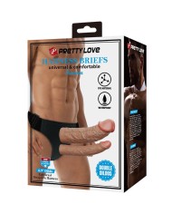 PRETTY LOVE KEAVEN HARNESS BRIEFS UNIVERSAL COMFORTABLE DOBLE DILDO