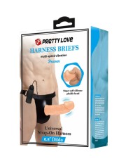 PRETTY LOVE HARNESS BRIEFS CON VIBRACION DILDO INCLUIDO