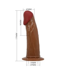 PRETTY LOVE STARKS HARNESS BRIEFS VIBRACION MULTI VELOCIDAD DILDO 175 CM MULATO
