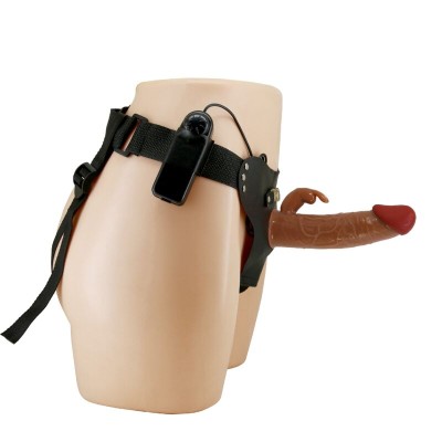 PRETTY LOVE MARION HARNESS BRIEFS UNIVERSAL CON DILDO VIBRACION 19 CM MULATO