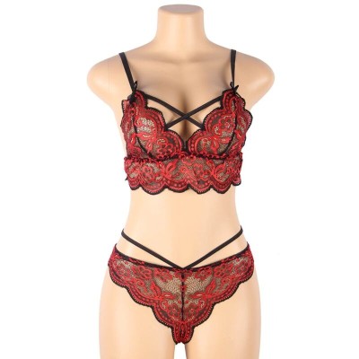 SUBBLIME SET DOS PIEZAS TOP Y PANTIES ENCAJE S M