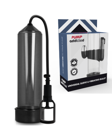 PUMP ADDICTED BOMBA ERECCION RX7 NEGRO CON VIBRADOR PUMP ADDICTED BOMBA ERECCION RX7 NEGRO CON VIBRADOR