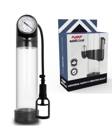 PUMP ADDICTED BOMBA ERECCION RX9 TRANSPARENTE CON VIBRADOR PUMP ADDICTED BOMBA ERECCION RX9 TRANSPARENTE CON VIBRADOR