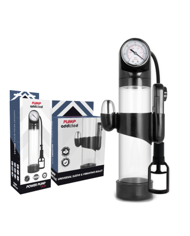 PUMP ADDICTED BOMBA ERECCION RX9 TRANSPARENTE CON VIBRADOR PUMP ADDICTED BOMBA ERECCION RX9 TRANSPARENTE CON VIBRADOR