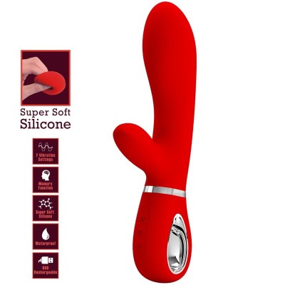 PRETTY LOVE THOMAS VIBRADOR PUNTO G MULTIFUNCION ROJO