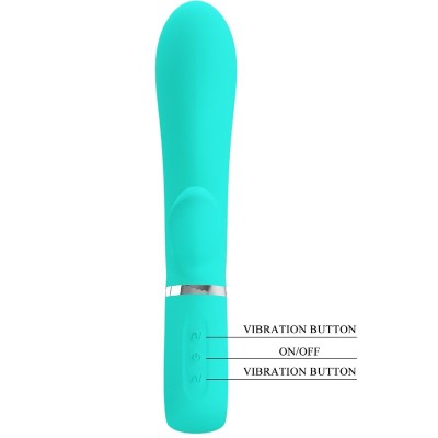 PRETTY LOVE THOMAS VIBRADOR PUNTO G MULTIFUNCION VERDE AGUA
