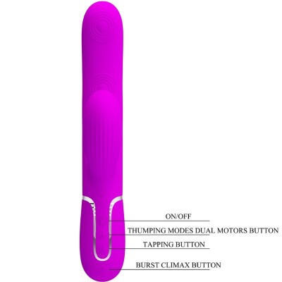 PRETTY LOVE PERLITA VIBRADOR PUNTO G 3 EN 1 MULTIFUNCION VIOETA