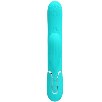 PRETTY LOVE PERLITA VIBRADOR PUNTO G 3 EN 1 MULTIFUNCION VERDE AGUA