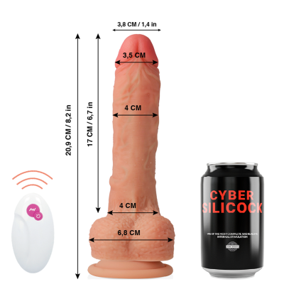 CYBER SILICOCK REALISTICO CONTROL REMOTO MASTER HUCK 209 CM O 4 CM