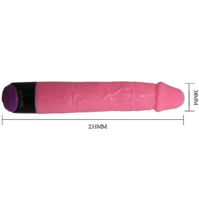 BAILE COLORFUL SEX VIBRADOR REALISTICO ROSA 23 CM