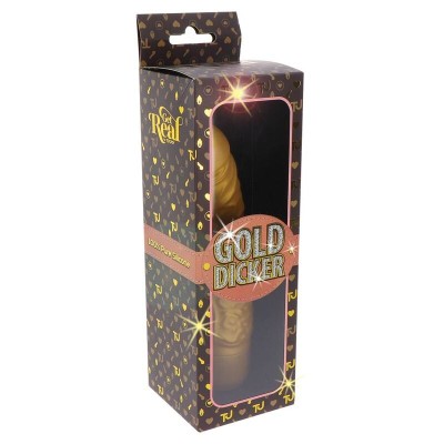 GET REAL GOLD DICKER ORIGINAL VIBRADOR DORADO