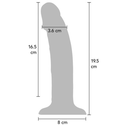 GET REAL DILDO REALISTA VIBRADOR DE SILICONA CLARO 195 CM
