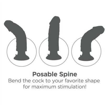 KING COCK DILDO VIBRADOR CON TESTICULOS 255 CM COLOR NATURAL