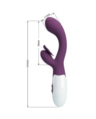 PRETTY LOVE BUTTERFLY KISS VIBRADOR RABBIT ESTIMULADOR PUNTO G MORADO