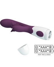 PRETTY LOVE BUTTERFLY KISS VIBRADOR RABBIT ESTIMULADOR PUNTO G MORADO