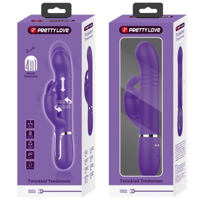 PRETTY LOVE COALE VIBRADOR RABBIT 4 EN 1 MORADO