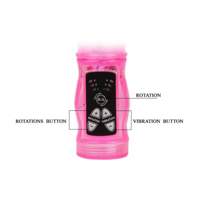 BAILE MINI ROTADOR RABBIT ROSA SUPERESTIMULADOR