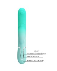 PRETTY LOVE GIGI VIBRADOR RABBIT MULTIFUNCION VERDE AGUA