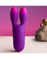 ROCKS OFF GLO GIRL BUNNY VIBRADOR FLEXIBLE MORADO