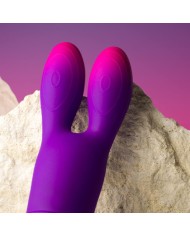 ROCKS OFF GLO GIRL BUNNY VIBRADOR FLEXIBLE MORADO