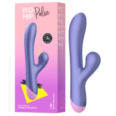 ROMP PULSE VIBRADOR RABBIT DUAL PUNTO G AZUL ELECTRICO