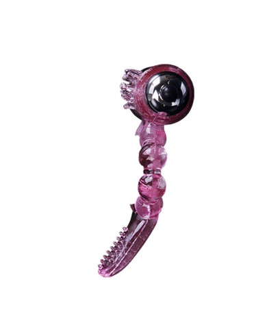 BAILE ANILLO SILICONA 10 RITMOS LENGUA CON VIBRACION ROSA