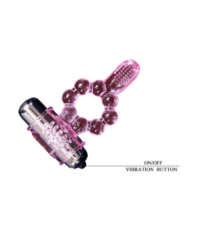 BAILE ANILLO SILICONA 10 RITMOS LENGUA CON VIBRACION ROSA