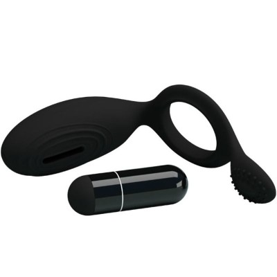 PRETTY LOVE ETHEL ANILLO VIBRADOR CON ESTIMULADOR