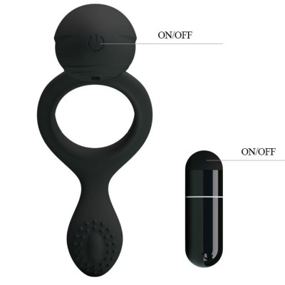 PRETTY LOVE ETHEL ANILLO VIBRADOR CON ESTIMULADOR