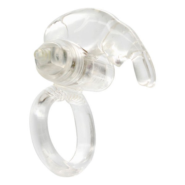 SEVEN CREATIONS ANILLO VIBRADOR DE SILICONA TRANSPARENTE