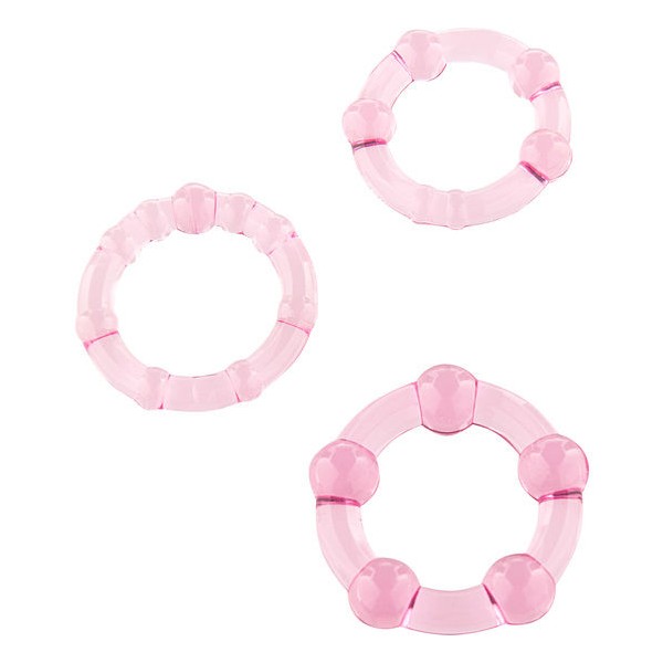 SEVEN CREATIONS JUEGO TRES ANILLOS PENE ROSA