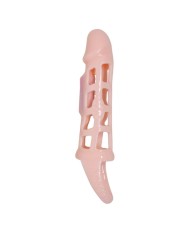 BAILE FUNDA EXTENSORA PENE CON VIBRACION Y STRAP NATURAL 135 CM