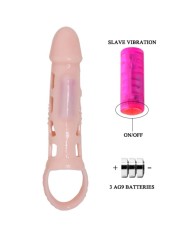 BAILE FUNDA EXTENSORA PENE CON VIBRACION Y STRAP NATURAL 135 CM