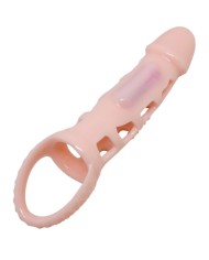 BAILE FUNDA EXTENSORA PENE CON VIBRACION Y STRAP NATURAL 135 CM