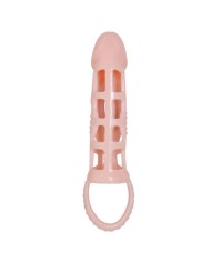BAILE FUNDA EXTENSORA PENE CON VIBRACION Y STRAP NATURAL 135 CM