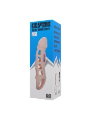 BAILE FUNDA EXTENSORA PENE CON VIBRACION Y STRAP NATURAL 135 CM