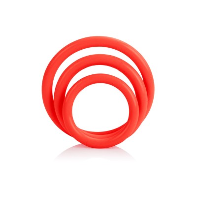 CALEXOTICS SET TRES ANILLAS ERECCION ROJO