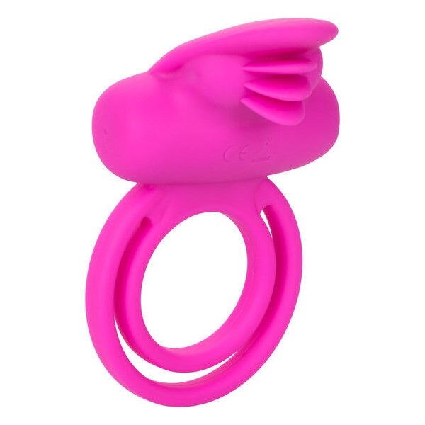 CALEXOTICS DUAL CLIT FLICKER ENHANCER DOBLE ANILLO VIBRADOR DE SILICONA ROSA