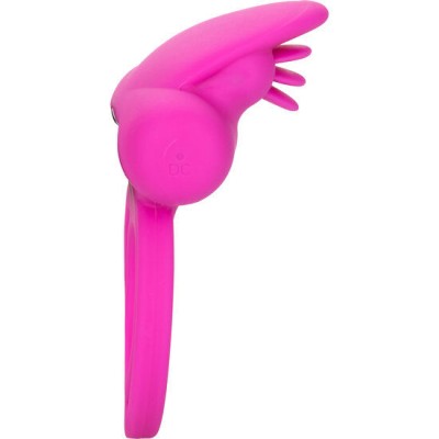 CALEXOTICS DUAL CLIT FLICKER ENHANCER DOBLE ANILLO VIBRADOR DE SILICONA ROSA