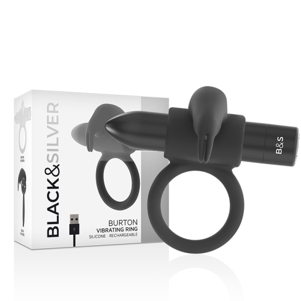 BLACKSILVER BURTON ANILLO 10 MODOS VIBRACION NEGRO