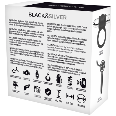 BLACKSILVER CAMERON ANILLO RECARGABLE SILVER