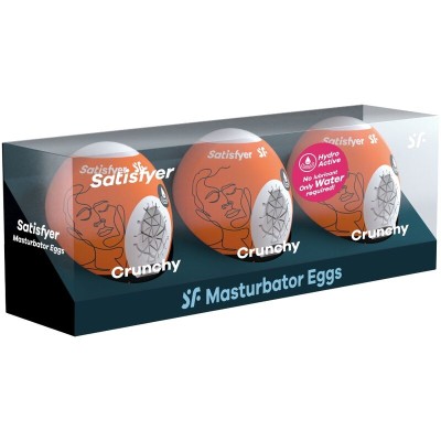 SATISFYER 3 HUEVOS MASTURBADORES CRUNCHY