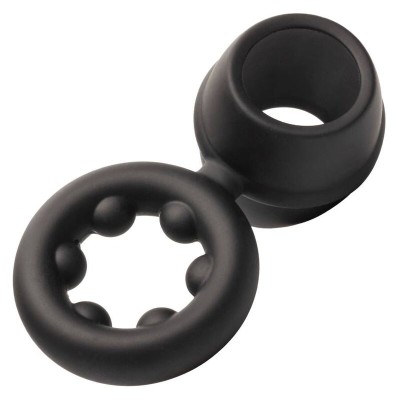 CALEXOTICS ALPHA DUAL MAGNUM RING NEGRO